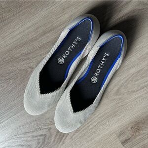 Rothy's Light Gray Knit Flats